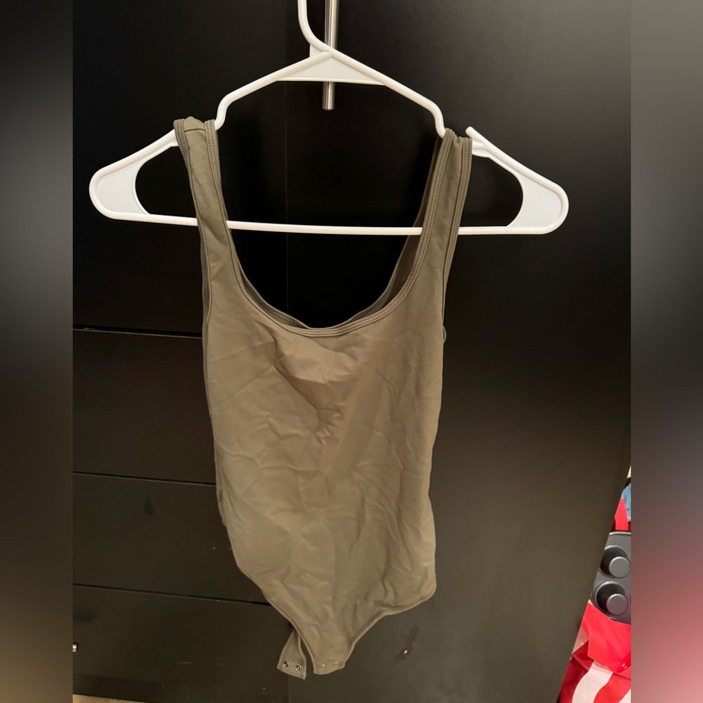 Abercrombie & Fitch Soft A&F Collection Olive Green Bodysuit